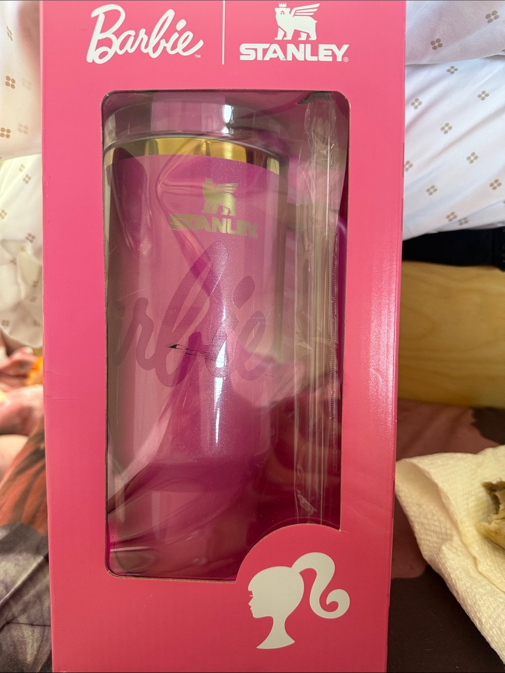 Stanley Barbie limited edition Pink Insulated Travel Tumbler with Handle 40 oz - Picture 4 of 5